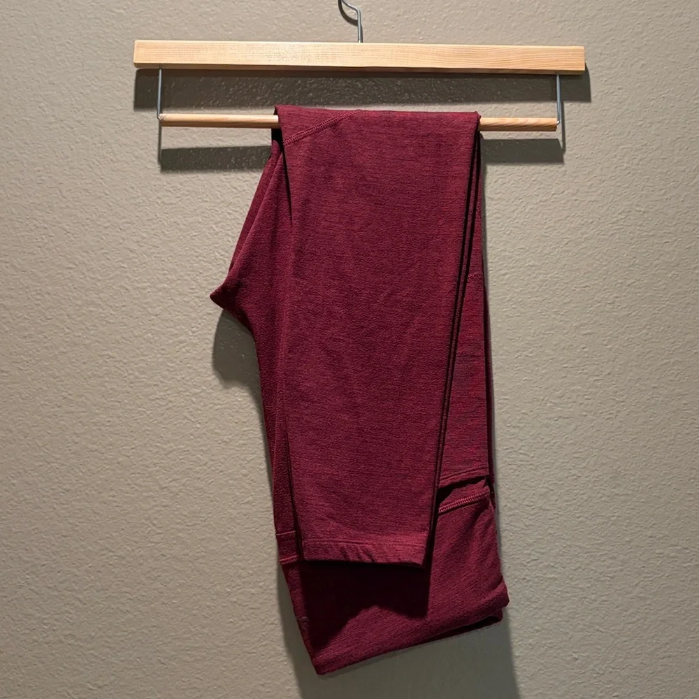 Joy Lab Women's Leggings Medium Burgundy Heather High Rise Athletic Gym Running - Picture 7 of 14